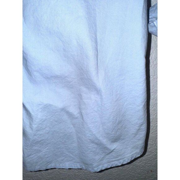 Forever 21 Light Blue Long Sleeve Button-Down Shirt Dress W/ Pocket L - Picture 7 of 10